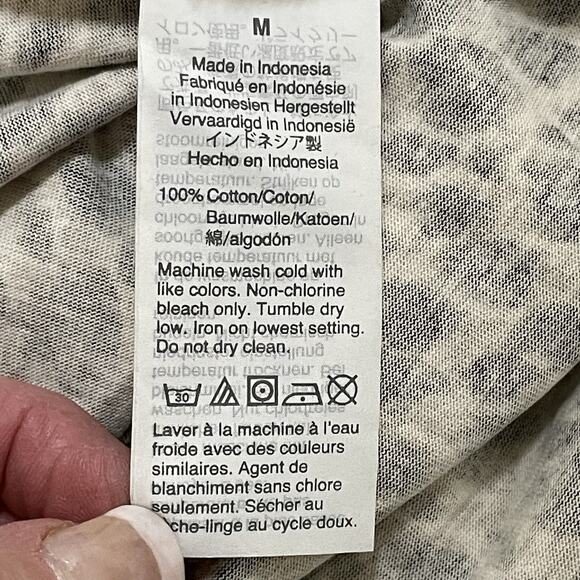 J.Crew Midi Tank Dress Women Size M Animal Print Cotton Scoop Neck Side Slit NEW - Picture 7 of 9